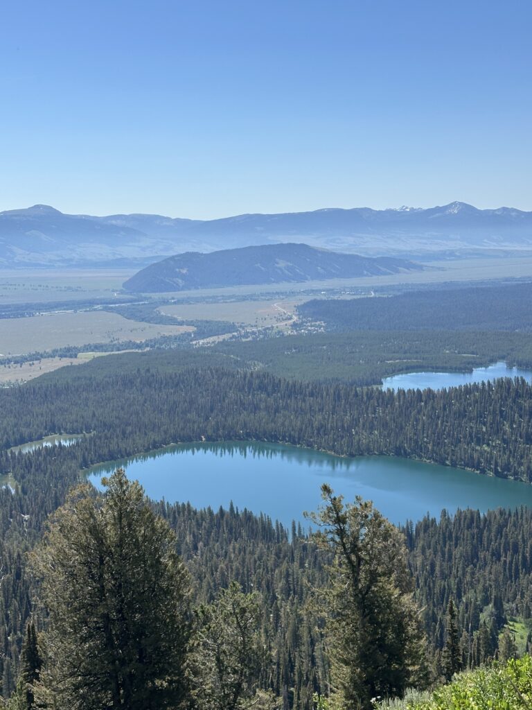 Widok na: Jackson Hole, Bradley Lake, Taggart Lake